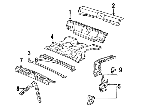 2001 Cadillac Eldorado Rear Body Diagram