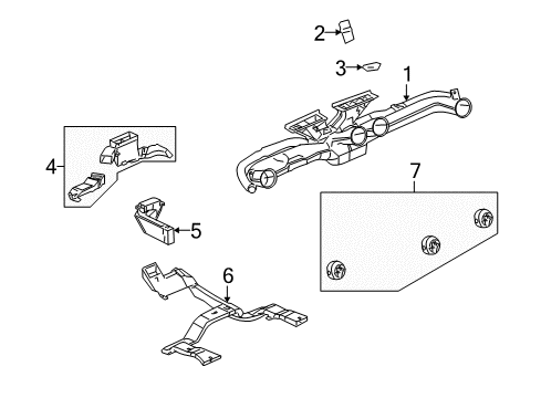 2007 Hummer H2 Air Deflector, Outer Diagram for 15139391