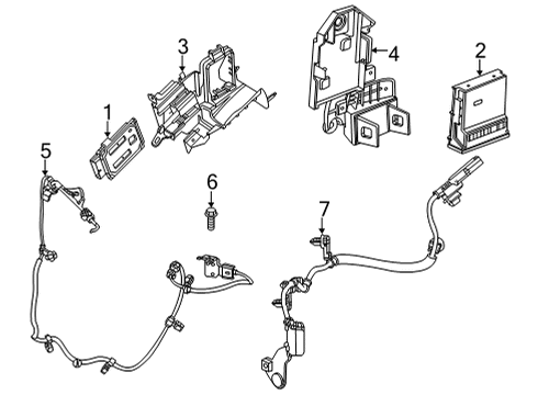 2025 Cadillac CT5 Accelerometer, Electronic Control Suspension, Front Diagram for 86793474