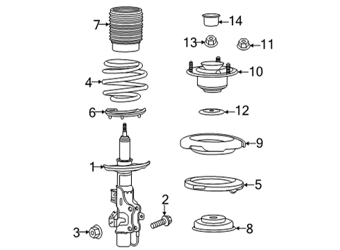 2020 Cadillac CT5 Struts & Components Diagram 3 - Thumbnail