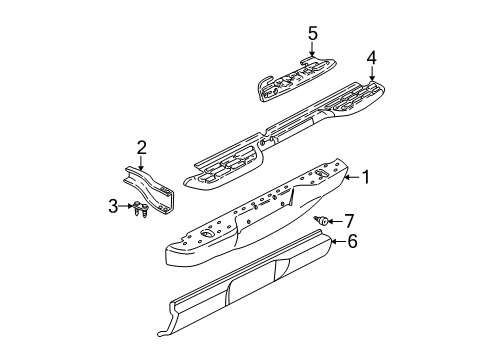 2002 Chevy S10 Bumper & Components - Rear Diagram