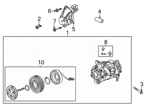 2022 Cadillac CT4 A/C Compressor Diagram