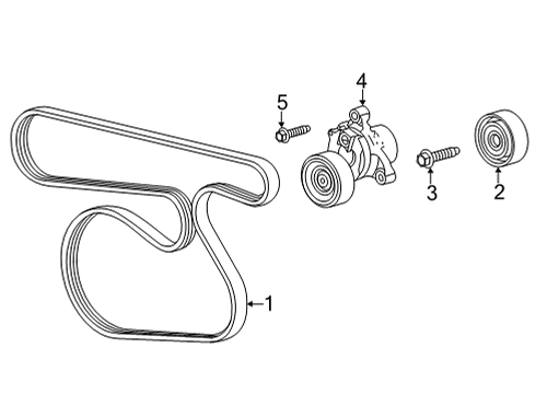 2021 GMC Sierra 1500 Belts & Pulleys - Belts Diagram 2 - Thumbnail