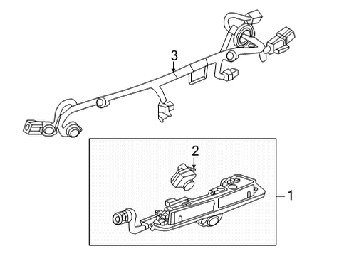 2023 Chevy Bolt EUV License Lamp Assy, Rear Diagram for 84826115