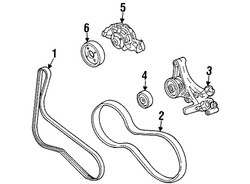 1996 Pontiac Firebird Serpentine Belt Diagram for 88986833