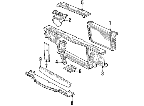 1985 Cadillac Fleetwood Radiator Support Diagram