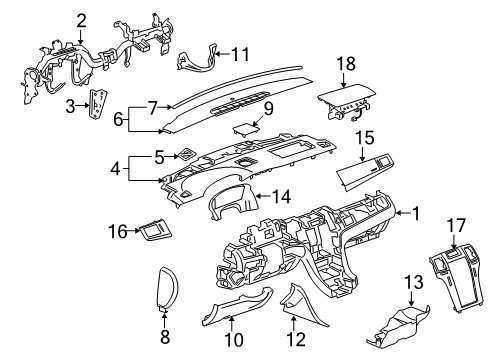 2012 Cadillac Escalade Instrument Panel Diagram