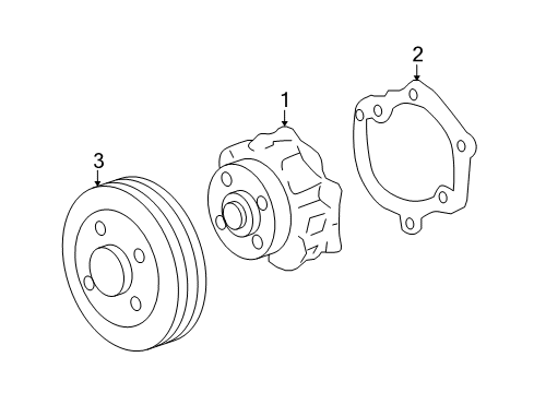 2016 Cadillac XTS Water Pump Diagram 2 - Thumbnail