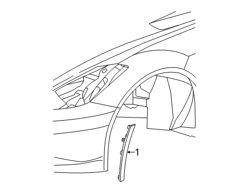 2018 Chevy Corvette Side Marker Lamp, Passenger Side Diagram for 22771196