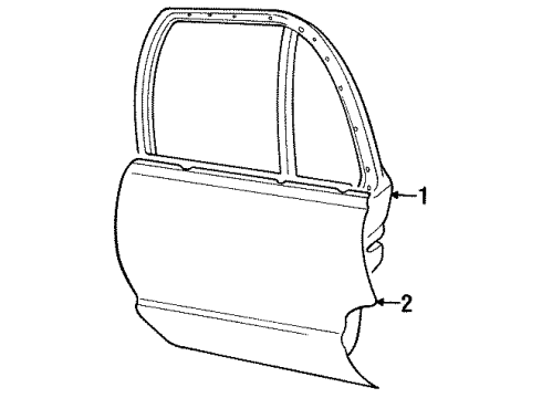 1993 Buick LeSabre Door & Components Diagram