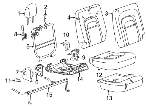Cover, Rear Seat Cushion Diagram for 84970334