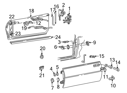 2000 Chevy Camaro Door Diagram