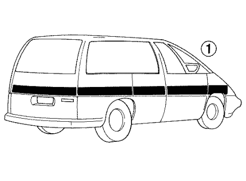 1992 Oldsmobile Silhouette Stripe Tape Diagram