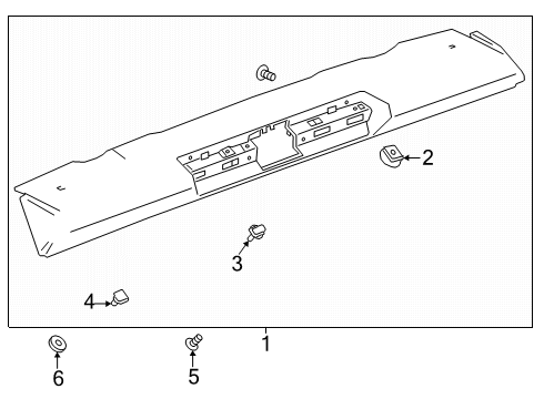2021 Chevy Silverado 2500 HD Spoiler Diagram