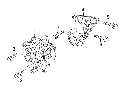 2015 Cadillac ATS Mount Bracket Diagram for 12692949