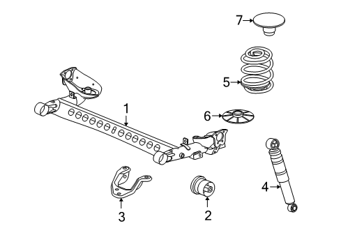 2009 Pontiac G5 Rear Suspension Components Diagram