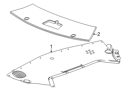 2024 Chevy Blazer EV Under Cover & Splash Shields Diagram