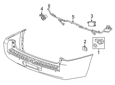 2020 Chevy Suburban Bumper & Components - Rear Diagram 2 - Thumbnail