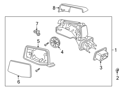 2024 Chevy Silverado 1500 Mirrors Diagram 5 - Thumbnail