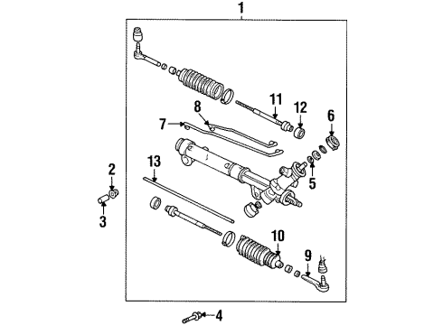 1999 Oldsmobile Intrigue Steering Gear Diagram for 26079916