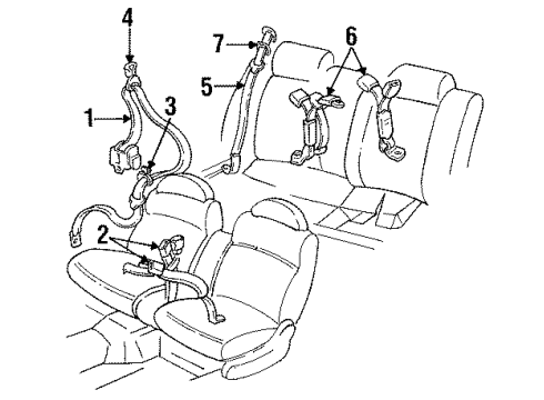 1996 Chevy Monte Carlo Front Seat Belts Diagram