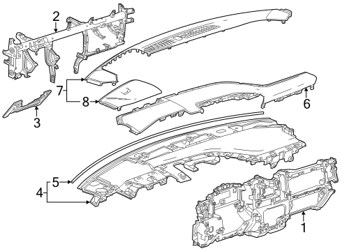 2025 GMC Sierra 2500 HD Defroster Panel Diagram for 85152691