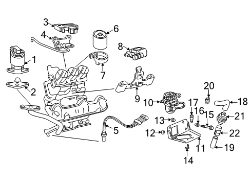 2000 Buick Century Bracket Bolt Diagram for 15602721