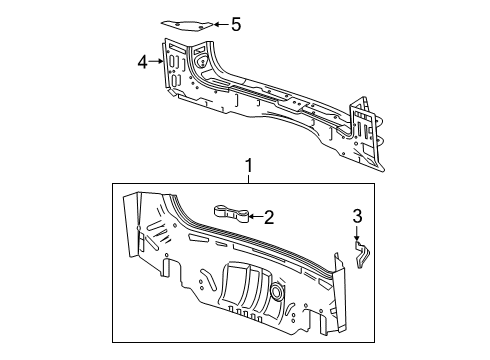 2025 Cadillac XT6 Rear Body Diagram