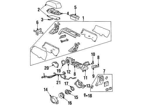 1994 Cadillac Seville Center Console Diagram 2 - Thumbnail