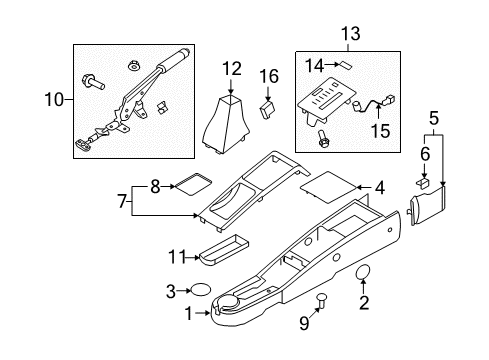 2009 Pontiac G3 Shift Panel, Silver Diagram for 96966781