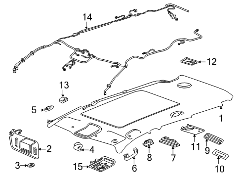 2025 Buick Enclave Bezel, Seat Belt, Jet Black Diagram for 84607278