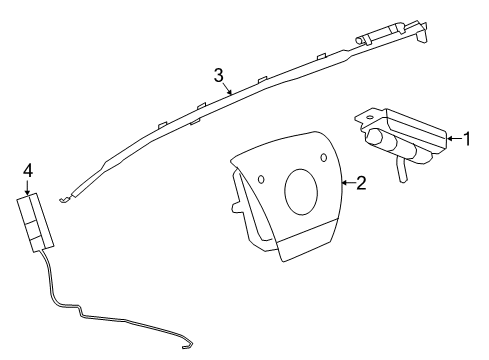 2012 GMC Acadia Passenger Air Bag Diagram for 22810113