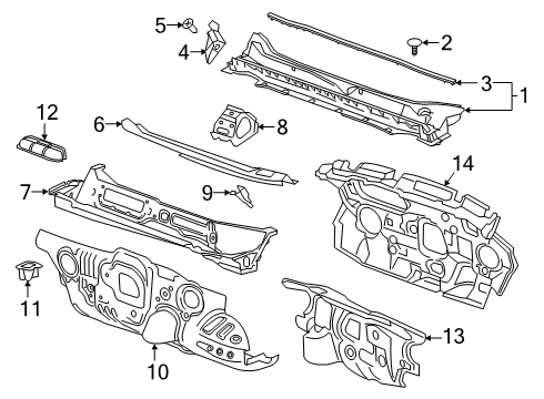 2025 Chevy Blazer Cowl Diagram