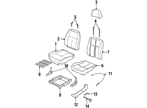 1997 Oldsmobile Cutlass Cable, Front Diagram for 16793596