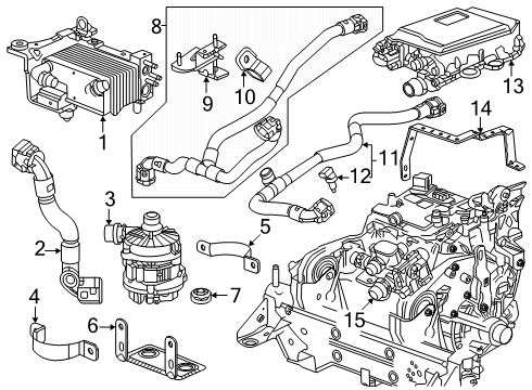 2025 Chevy Silverado EV Cooling System - Traction Motor Component Diagram 5 - Thumbnail