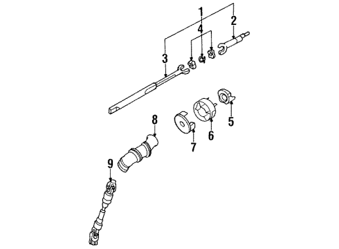 1993 Pontiac Bonneville Shaft & Internal Components Diagram