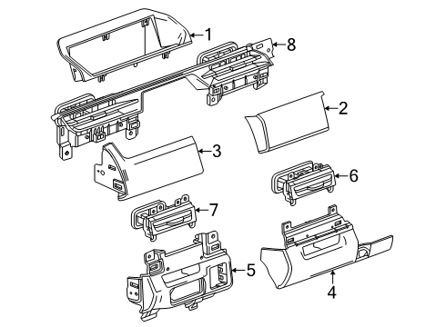 2025 GMC Sierra EV Instrument Panel Components Diagram 2 - Thumbnail