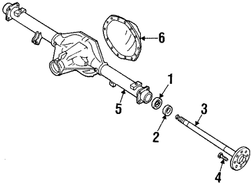 1993 Chevy K3500 Axle Housing - Rear Diagram