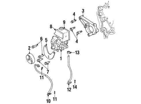 2001 Pontiac Firebird P/S Pump & Hoses Diagram 3 - Thumbnail