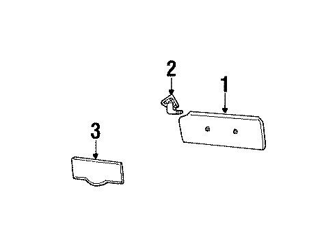 1984 Buick Century Sunshade Support Diagram for 20146645