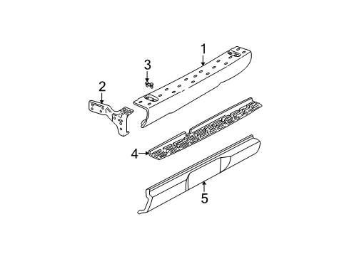 1996 Chevy S10 Bumper & Components - Rear Diagram