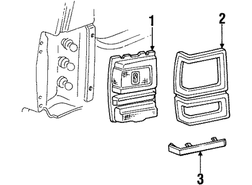 1989 Oldsmobile Custom Cruiser Tail Lamps Diagram