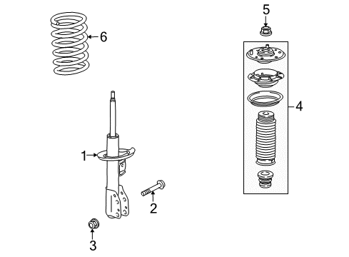2007 Saturn Vue Struts & Components Diagram
