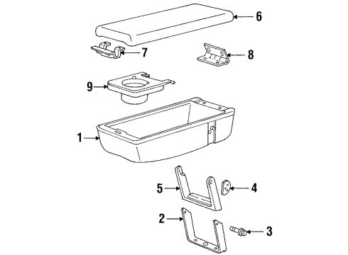 1996 Chevy Monte Carlo Center Armrest Diagram