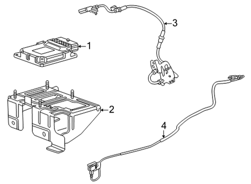 2023 Cadillac Escalade ESV Accelerometer, Front Passenger Side Diagram for 85628897