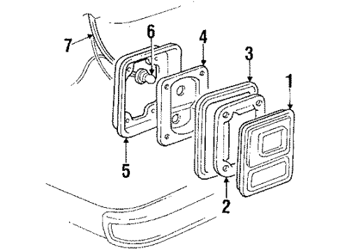 1984 Chevy G20 Tail Lamps Diagram