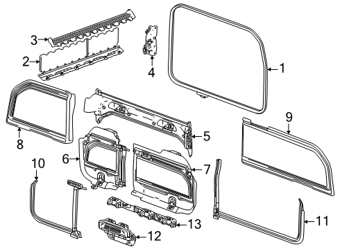 2024 Chevy Silverado EV Rear Body Diagram