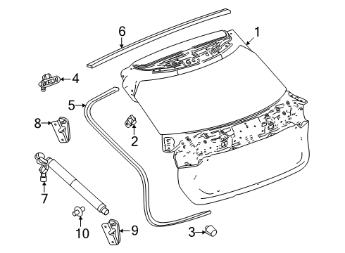 2025 Cadillac OPTIQ Gate & Hardware Diagram