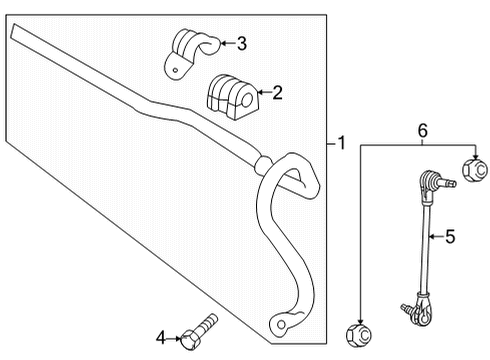 2021 Buick Encore GX Stabilizer Bar & Components Diagram 2 - Thumbnail