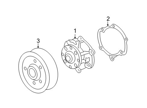2004 Cadillac CTS Water Pump Diagram 2 - Thumbnail